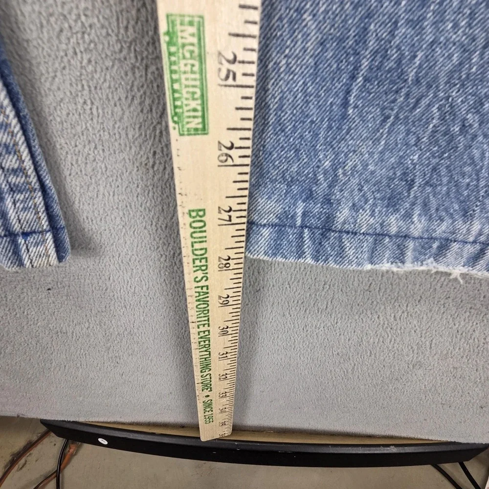 VTG Levis 501 Jeans Mens Blue Light Wash Made In USA Star Patchwork Fits 32x28 - Picture 4 of 16